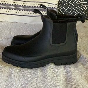 Everlane Chelsea Chunky Trendy Black Rain Boot Womens Size 8